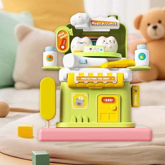 Loespoir Complete Pretend Play House Set, Simulated Styling and Kitchen Tools, Interactive Role Play Toy for Creative Expression, with Multiple Accessories, Green