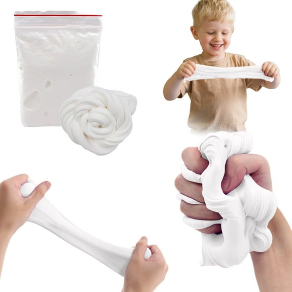 Loespoir Creative Furry Cloud Clay, Non-Settling Stretchy Modeling Toy, DIY Craft and Noodle Making Activity for Artistic Expression, with Multiple Colors and Tools(N)