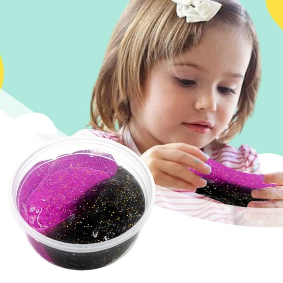 Loespoir Crystal Slimes Clays Kit, DIY Noodles Pulling Toy, Fruit Scented Modeling Clays, Creative Arts Crafts, Sensory Toys for Kids(C)