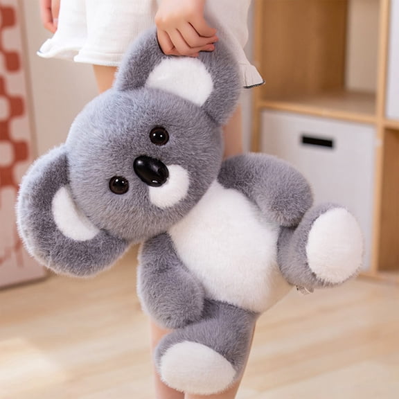 Loespoir Cute Realistic Plush Koala Doll Toy, Sitting Pose Stuffed Animal for Comfort, Childrens Soft Cloth Birthday Gift, Cuddly Companion for All Ages