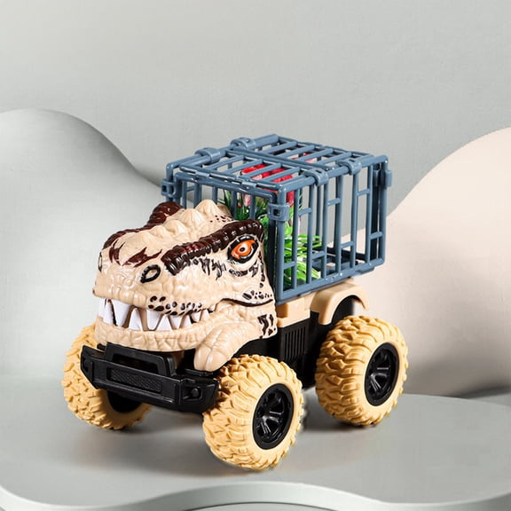 Loespoir Dinosaur Themed Transport Vehicle Toy with Green Engineering Design, Cool Play Set for Boys and Girls Gift Giving, Imaginative Fun for Home and Outdoor Activities, Gray