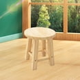 thumbnail image 1 of Loespoir Dwarf Stool Solid Wood Small Stool, Oaken Small Round Stool, Solid Wood Stool for Household Laundry, Shoe Changing, Step Stool, Chair(Yellow), 1 of 6