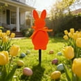 thumbnail image 1 of Loespoir Easter Bunny Flocked Decorations, Bunny Garden Stakes And Outdoor Decorations, Spring Yard Decor For Parties, Pathway, Festive Landscape Accent(Orange), 1 of 6