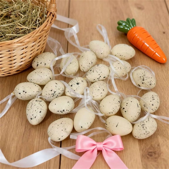 Loespoir Easter Egg Decoration, Festive Egg Pendant Ornament, Realistic Speckled Egg For Spring Decor, Wreath Filler, Table Scatter, Party, 1.57in