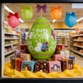 thumbnail image 1 of Loespoir Easter PVC Inflatable Eggs, Outdoor Patio Decoration, Large Yard Easter Decor, for Garden, Fence, Tree, Spring Party, Festive Atmosphere(Green), 1 of 7