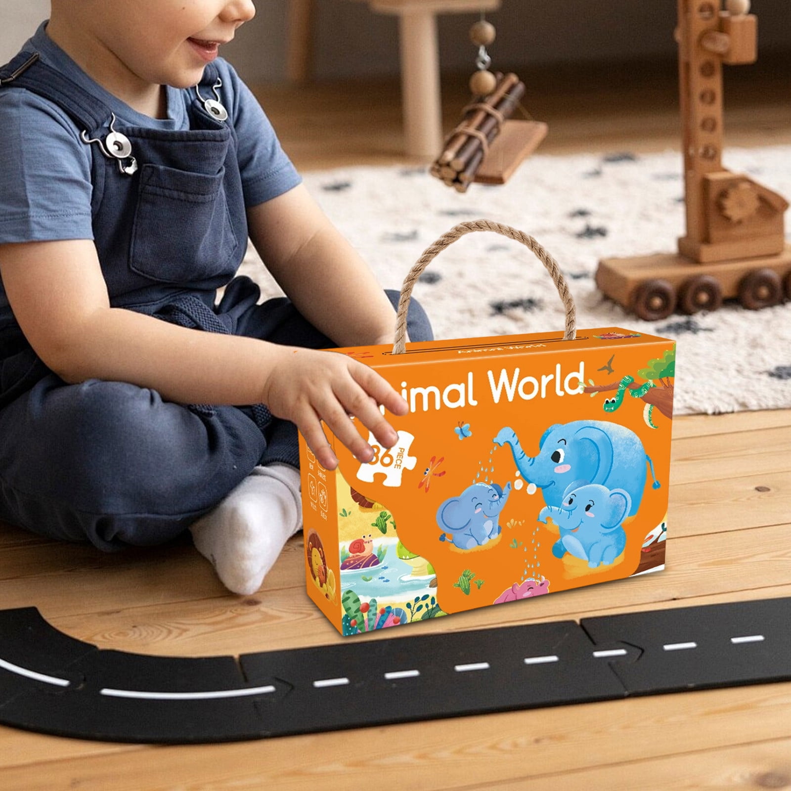 Loespoir Educational Childrens Puzzle Board, Paper Picture Puzzle Game ...