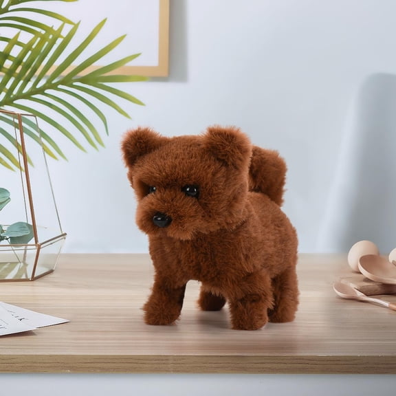 Loespoir Electronic Walking Simulation Puppy Toy, Plush Dog with Realistic Movements, Interactive Companion Pet for Imaginative Play and Learning