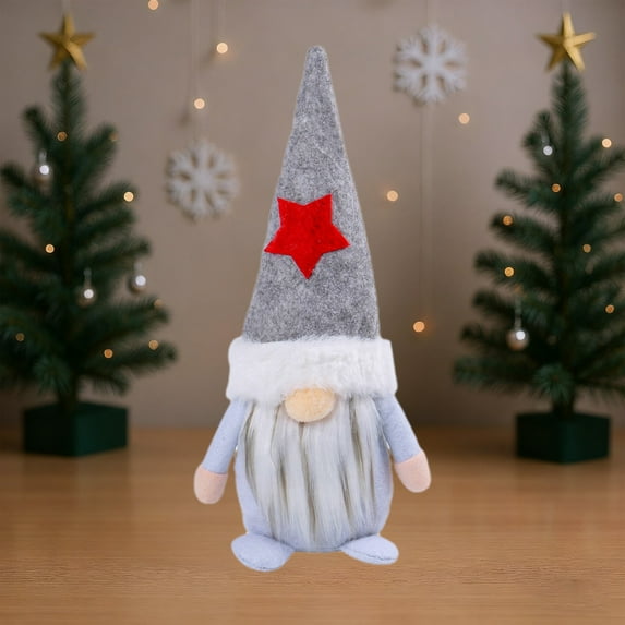 Loespoir Festive Christmas Doll Collection, Hooded Faceless Stuffed Character, Holiday Themed Decorations for Seasonal Display and Comfort, with Multiple Designs(Brown)