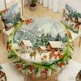 thumbnail image 1 of Loespoir Festive Christmas Tablecloth, Santa Claus Decoration and Vibrant Colors, Holiday Mood Setting Table Cover, Seasonal Table Decor for Family Dinners and Party Settings(A), 1 of 6