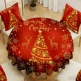 thumbnail image 1 of Loespoir Festive Christmas Tablecloth, Santa Claus Decoration and Vibrant Colors, Holiday Mood Setting Table Cover, Seasonal Table Decor for Family Dinners and Party Settings(C), 1 of 6