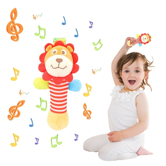 Loespoir Handheld Jingle Stick With Rattle Wand, Jingle Stick Rattle Toy, Handheld Musical Wand, Rhythm Instrument for Kids and Music Play
