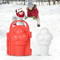 Loespoir Ice Cream Snow Modeling DIY, Outdoor Snow Play Toy, Children Snow Play, Ice Cream Pattern Snowman, Winter Activity, Kids Gift(A)