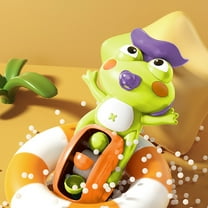 Loespoir Interactive Bathroom Play Set, Frog Themed Water Activity Toy, Bathtub Fun and Sensory Development Game, with Multiple Characters and Water Features, Green