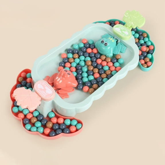 Loespoir Interactive Frog Pearl Game, Stress Relief Tabletop Activity, Brainstorm Puzzle for Focus and Relaxation, with Multiple Pieces and Challenging Gameplay(A)