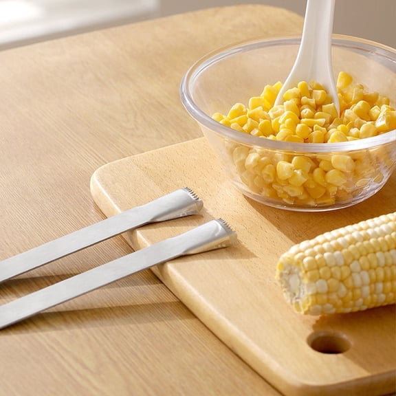 Loespoir Kitchen Fresh Corn Peeling Planer, Manual Corn Planer Thresher Stainless Steel Corn Planer, Corn Kernel Cutter And Remover For Home Cooking