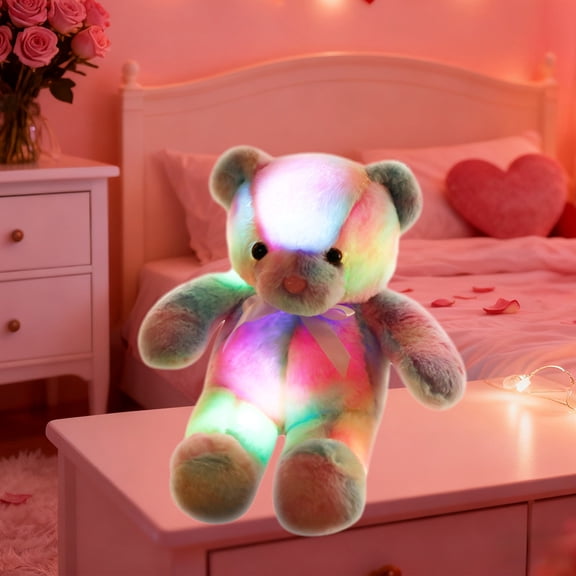 Loespoir Light-up Pillow, Glow In The Dark Pillow, Soft Huggable Night Light Plush For Kids, Adults, Bedroom Decor, Cuddle Buddy, Sleep Comfort, Gift(Purple)