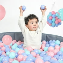 Loespoir Macaron Seas Balls, Indoor Home Children's Playground Toy, Macaron Color Play Balls, Sea Themed Ball Pit Balls, Colorful Plastic Balls for Indoor Playgrounds