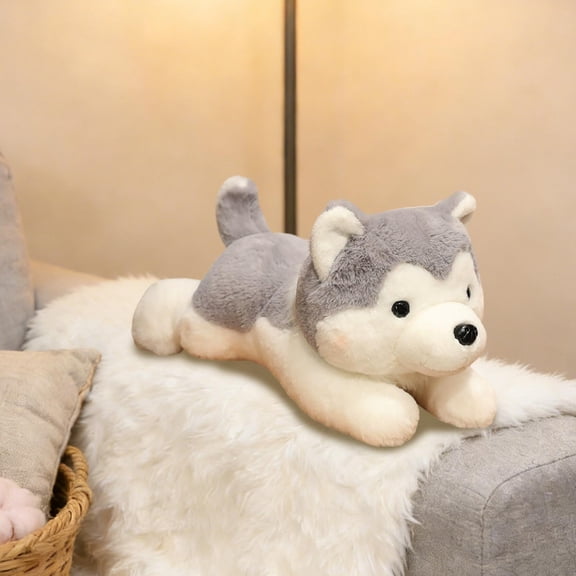 Loespoir Plush Toys Cloth Dolls, Lying Dolls Sleeping Dolls Pillows for Holiday Gifts, Cuddle Toy, Bed Companion, Soft Stuffed Animal, Children's Present(Gray)