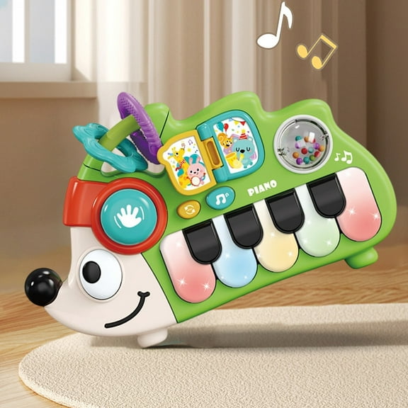 Loespoir Portable Electronic Piano, Multi-Function Music Learning Toy, Educational Instrument for Early Development and Creative Expression, with Multiple Sounds and Features(Green)