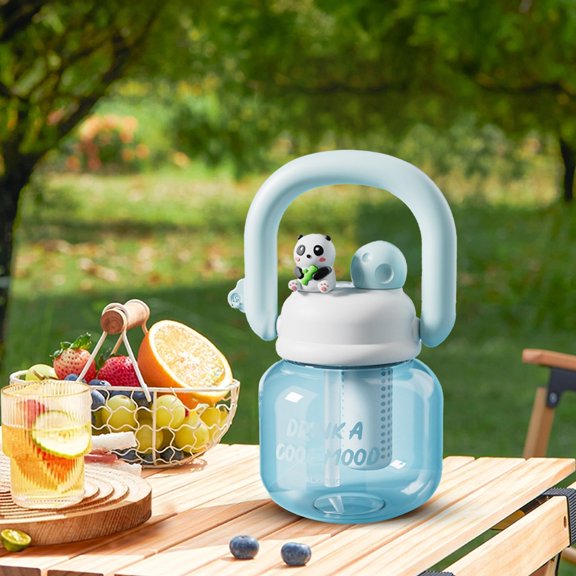 Loespoir Portable Water Cup, 27oz Sports Cup with Two Drinking Ports, Drip Proof Cup for Outdoor Sports, Gym, Hiking, Straw and Direct Drink, Sturdy Material(Blue)