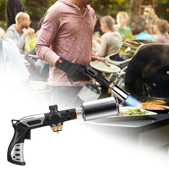 Loespoir Powerful Grilling Torch, Cooking Propane Torch, Culinary Blow Torch For Kitchen, BBQ, Dessert, Sear, Professional Browning Tool(B)