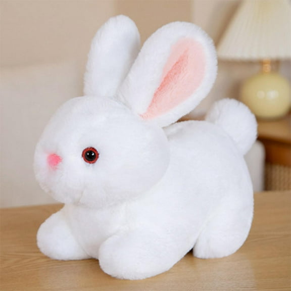 Loespoir Rabbits Plushs Toys, Cute Little White Rabbits Dolls, Cute and Playful Designs, for Halloween Decorations and Gifts, 5.9", White