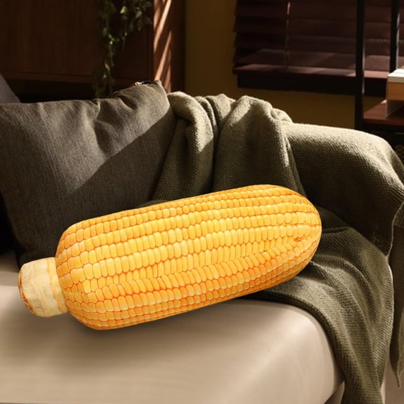Loespoir Realistic Roasted Corn Pillow, Corn on the Cob Pillow, Funny Food Pillow for Hugging, Couch, Bed, Car, Gift, Home Decor, Stuffed Toy, Cute(B)