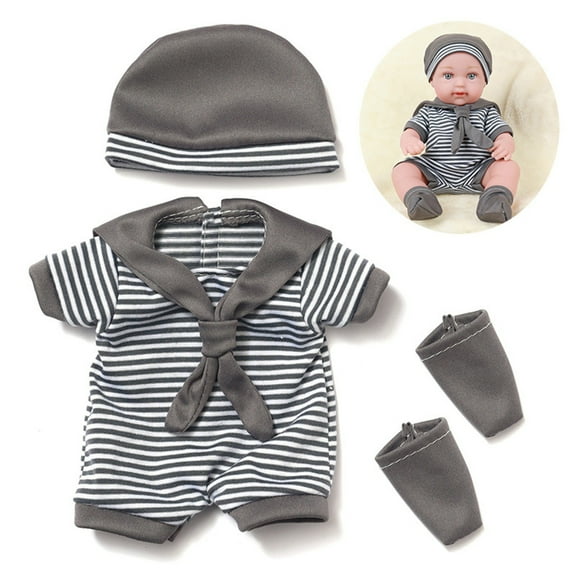 Loespoir Reborn Doll Girl Clothes, 30cm Doll Outfits For 12 Inch Doll, Simulation Doll Clothing Set, For Toy Gifts, Puzzle Playhouse, Fashion Dress Up, Baby Dolls Accessories(Gray)