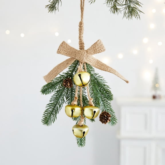 Loespoir Rope Bells Christmas Ornaments, Holiday Decoration for Tree and Display Settings, Seasonal Hanging Accents for Hotel Lobby and Shopping Mall Decor