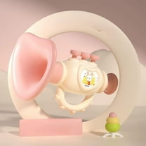 Loespoir Small Horn Children's Microphone, Can Play Music Toy Microphone, Toy Musical Instruments Set, For Sing Along Fun, Performance Play, Imaginative Entertainment(Pink)