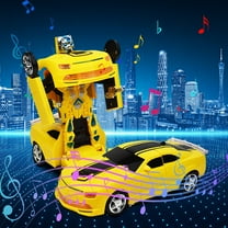 Loespoir Smart Remote Control Car, Transforming Robot Toy, Automatic Transformation Vehicle for Kids and Collectors, Yellow Car Robot, Action Play, Dual Mode Fun, Gift Idea
