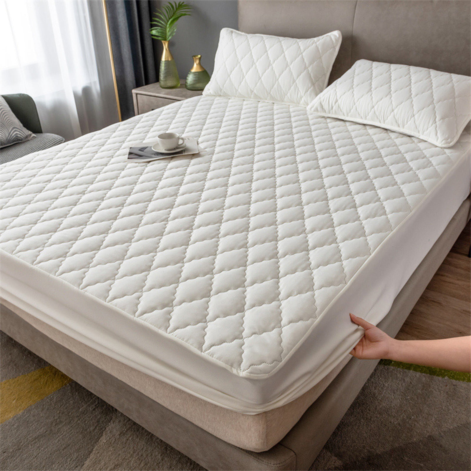 Loespoir Splashproof Laminated Bed Hat, Diaper Sheet Mattress Protector, No Dusting Bed Cover for Infant Care, Toddler Sleep, Easy Cleanup