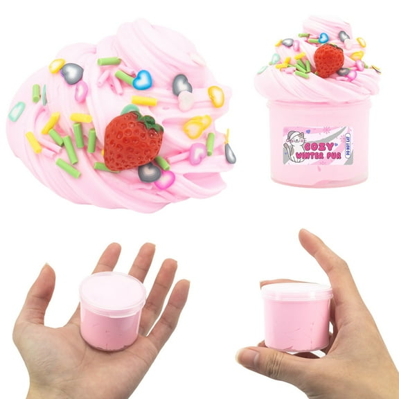 Loespoir Stretchy Cloud Butter Colored Clay, Non-Hardening Modeling Compound, DIY Craft and Creative Sculpting Activity for Artistic Expression(Pink)