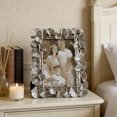 thumbnail image 1 of Loespoir Table Ginkgo Photo Frame, Resin Photo Frame With Leaf Design, Decorative Display Frame For Tabletop, Desk, Shelf, Nature Theme, Gift(Silver), 1 of 6