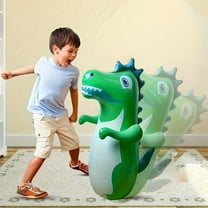 Loespoir Thick Inflatable Dinosaur Toy, Large Stuffed Dino, Indoor Play Toy For Kids, Decompression Fighting, Exercise Game, Party Gift, Fun Activity(Green)