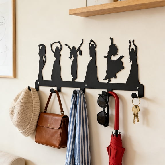 Loespoir Wall Mounted Organizer Rack, Clothes Hat And Backpack Hanger Decor, Space Saving Storage Solution For Entryway, Closet, Office, Sturdy Construction(C)