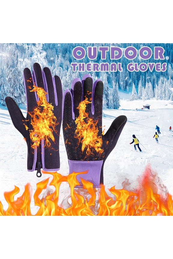 Waterproof Windproof Thermal Gloves, Non Slip Touch Screen Gloves for Men and Women, Sturdy Winter Gloves with Insulation for Outdoor Activities and Cold Weather