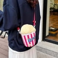 thumbnail image 1 of Loespoir Women's Popcorn Bag Shoulder Bag, Popcorn Shoulder Bag with Zip, Accessory Versatile Party Decoration for Carnival Halloween, Novelty Purse, Fun Gift(Red), 1 of 4