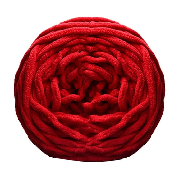 Loetky Chunky Knitting Yarn, Soft Acrylic Bulky Weight Washable Yarn for Hand Knitting DIY Blankets, Scarves, Sweaters (Red)