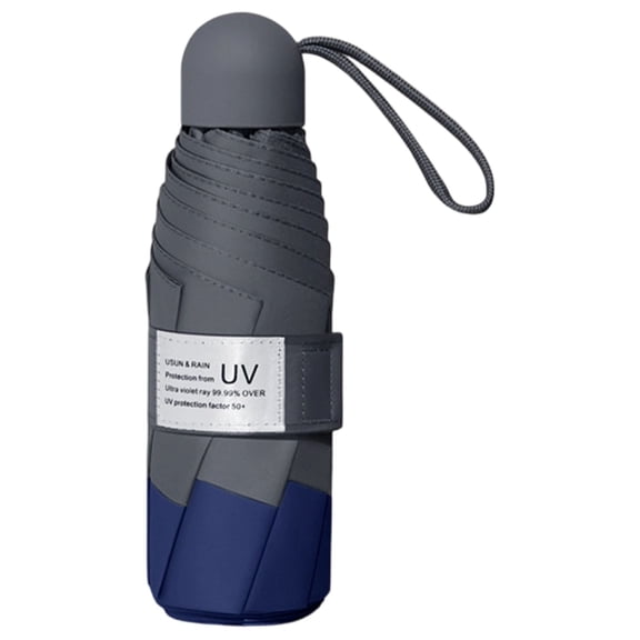 Loetky Compact Travel Umbrella Windproof with UV Sun Protection, Automatic Open Close Pocket Size Totes Umbrella for Rain and Shine, Portable for Purse, navy, blue