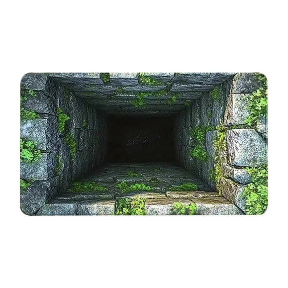 Loetky Large 3D Illusion Rug with Bottomless Hole Brick Design, Non-Slip Area Carpet for Living Room Bedroom Decor, Playroom Game Room Floor Mat - 60x90cm