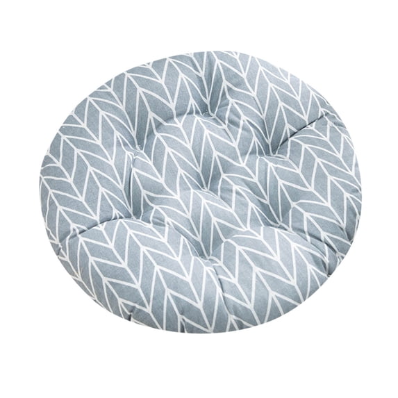 Loetky Round Bar Stool Cushions - Non-Slip Seat Pad,Cotton Linen Stool Cover Breathable Chair Pad Cushion for Office Student Dining Chairs Grey 40X40Cm(16X16Inch), 1 Seat Cushion