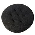 thumbnail image 1 of Loetky Round Plush Seat Cushion, Fleece Winter Warm Chair Pad & Floor Pillow, Non-Slip Bottom for Dining Chair or Stool (Black), 1 of 9