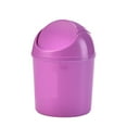 thumbnail image 1 of Loetky Small Rotating Lid Trash Can, Mini Desktop Garbage Bin with Lid for Office, Bedroom, or Bathroom, Cute & Space Saving Design, 1 of 7