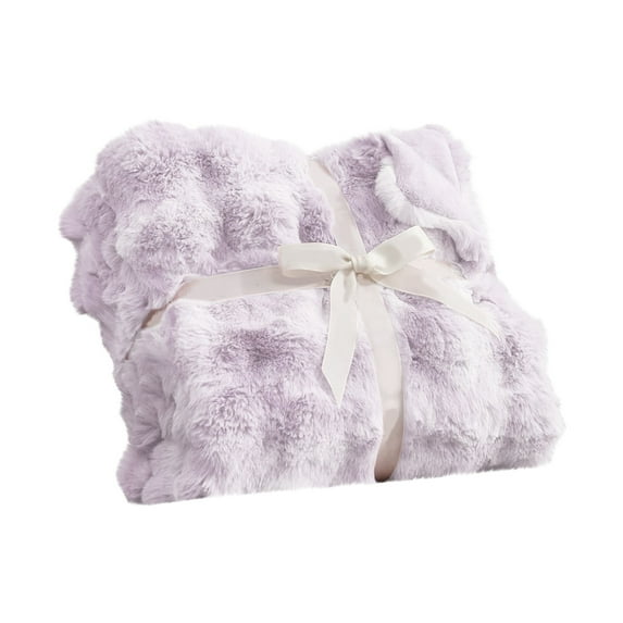 Loetky Soft Throw Blanket, Plush Faux Fur Bed & Couch Blanket for All Season, Lightweight & Warm, King Size(180*200cm)
