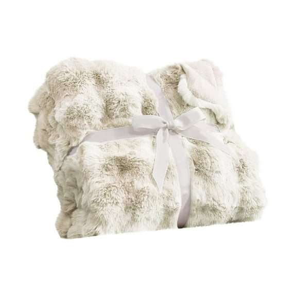 Loetky Soft Throw Blanket, Plush Faux Fur Bed & Couch Blanket for All Season, Lightweight & Warm, King Size(180*200cm)