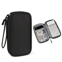 Loetky Travel Cable Organizer Pouch Electronic Accessories Carry Case Portable Waterproof Double Layers All-In-One Storage Bag for Cord, Charger, Phone, Earphone, 1X Card Holder