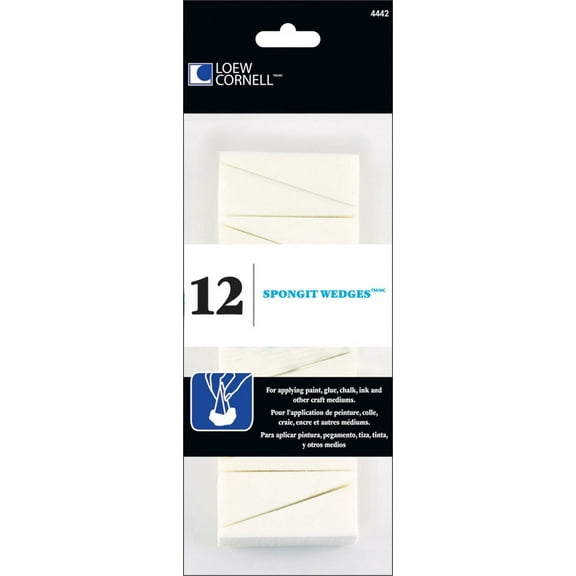 Loew Cornell 2" Spongit Wedges, 12 Count