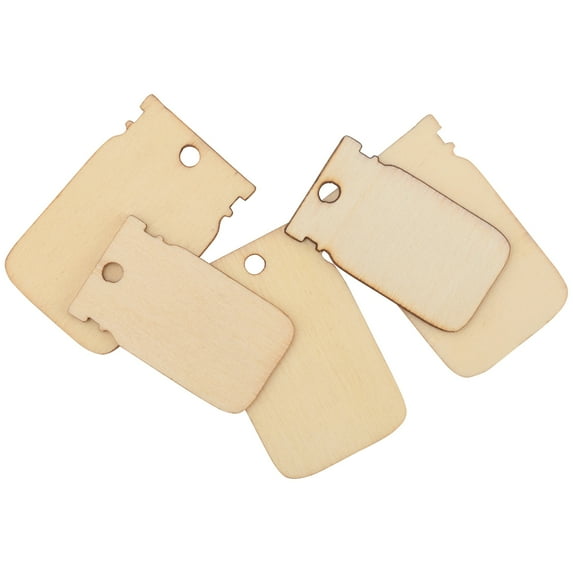 Loew-Cornell Beige Wooden Gift Tags, 4.8" x 4" x 4.75" (12 Count)