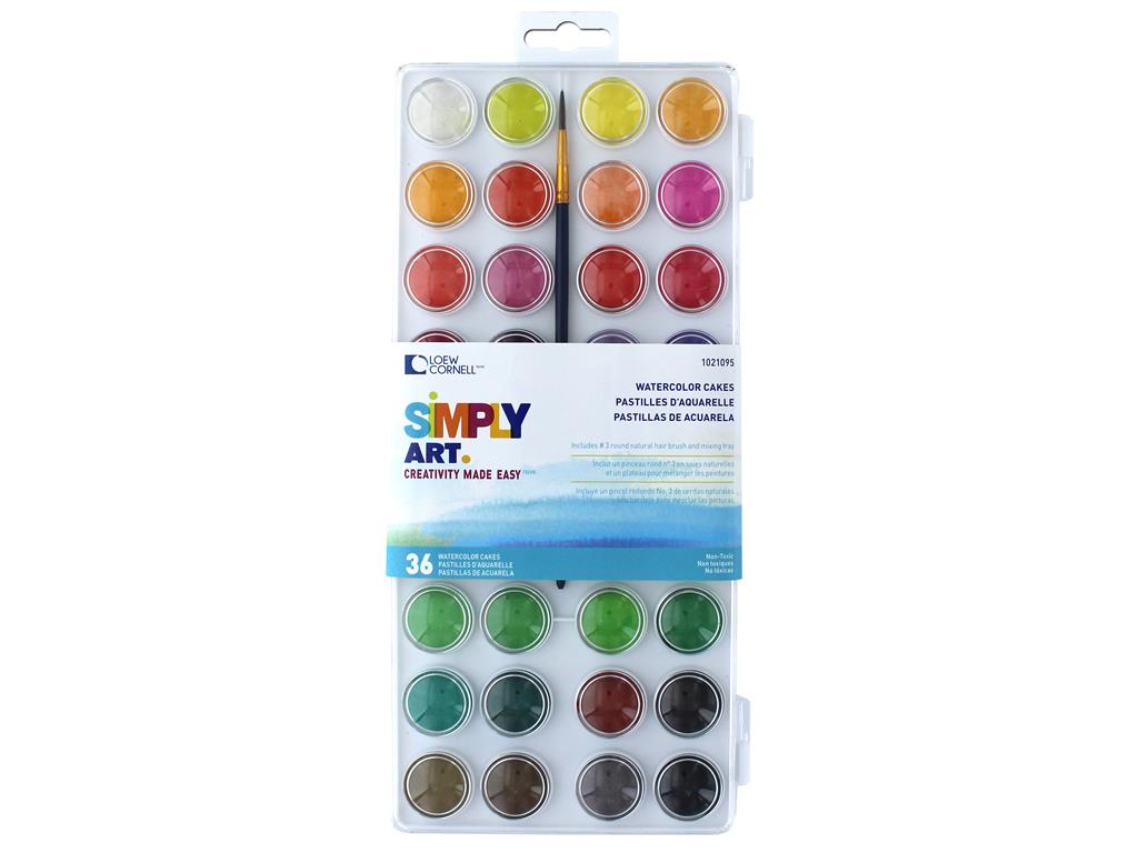 Loew Cornell Simply Art Watercolor Cakes 36pc - image 1 of 1